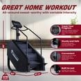 thumbnail image 3 of Signature Fitness Adjustable Resistance Continuous Climber Exercise Stair Stepper, Alloy Steel Black, 418 lb, 3 of 11