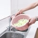 thumbnail image 2 of Yhmxh Utensilios de cocina Cesta de plástico doble para lavavajillas, cesta de drenaje, cesta de cocina, frutero para el hogar, cuenco redondo multifuncional para lavavajillas, cesta de frutas, 2 of 6