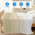 thumbnail image 4 of Beige White Stripes Cooling Blanket,Lightweight Breathable Summer Throw Blanket with Double Sided Cold Effect,Farmhouse Modern Gradient Lines Picnic Blankets Bed Sheet for Hot Sleepers 60"x80", 4 of 8