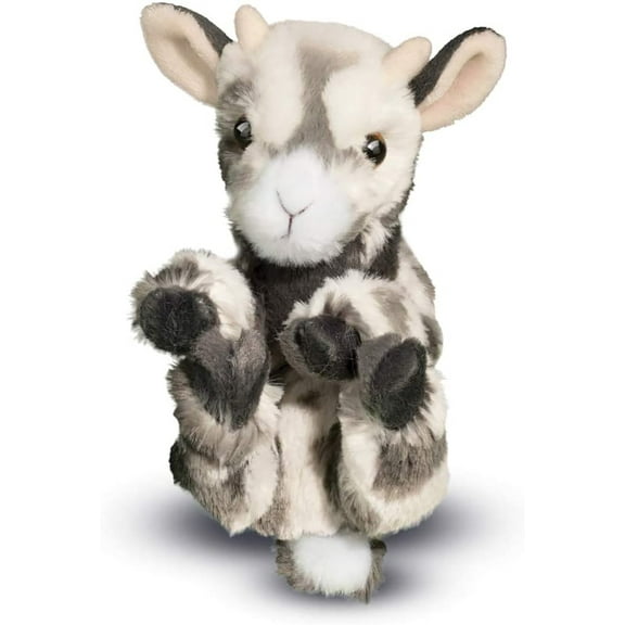 Douglas Toys Plush Baby Grey Goat Lil' Baby Handful Stuffed Animal, 6"