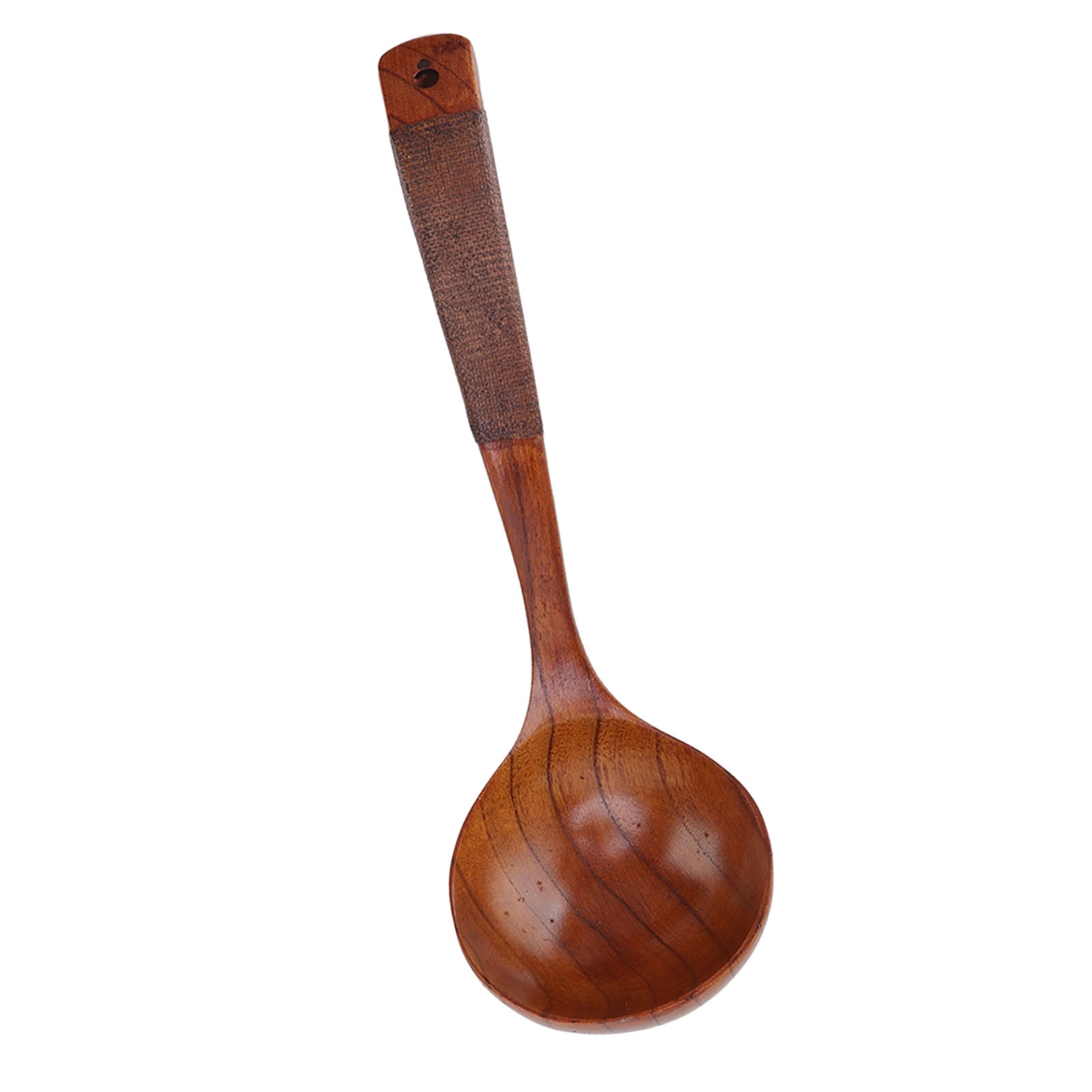 Wooden Soup Spoon, Japanese Curved Handle Spoon Large Round Wooden Cooking Soup Spoon Kitchen