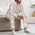 thumbnail image 7 of Fotbe Cat And Rabbit Pattern Long Sleeve Pajama Set for Men,Sleepwear Set,2-piece Loungewear Set,Soft PJs Comfy Nightwear with Pockets-X-Large, 7 of 7