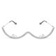 thumbnail image 3 of Guardurnaity Montura metálica de moda con brillantes diamantes decorativos engastados en la montura de las gafas y joyas de diamantes de Cadenas y cordones para anteojos plata, 3 of 6