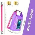 thumbnail image 3 of 5L Water Proof Bag Outdoor PVC Dry Sack Touchscreen Waterproof Backpack Phone Pouch, Roll Top Crossbody for Kayaking, Boating, Fishing, Camping, Beach, Travel, 3 of 15