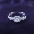 thumbnail image 4 of AFFY 2.25CT Round White Cubic Zirconia Wedding Bridal Ring Set 14K White Gold over Silver-6, 4 of 5