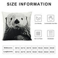 thumbnail image 5 of Shangniulu Cute Otter Throw Pillow Covers Super Soft Decorative Pillow Covers Animal Cushion Cover for Home Sofa Bedroom Decor 18X18 Inch (Black Otter), 5 of 5
