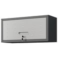 thumbnail image 3 of Tcbosik Metal Storage Cabinet, 30" Wall-Mounted Steel Garage Tool Cabinet with Lockable for Home Office School, Black & Gray, 3 of 9