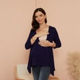 thumbnail image 2 of Youmylove Women Maternity Long Sleeve V-neck Nursing T-Shirt Tee Shirts Top For Breastfeeding Pregnant, 2 of 7
