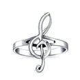 thumbnail image 2 of Bling Jewelry Womens Musicians Treble Clef Music Note Signet Ring Oxidized .925 Sterling Silver, 2 of 4