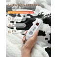 thumbnail image 2 of GARVEE Heated Electric Blanket,50"x60" Cow Print Fast Heating Throw Blankets with LCD Controller,6 Heat Settings&4H Timer Auto Shut Off,Black White, 2 of 7