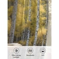 thumbnail image 6 of Fall Sheer Curtains 72 inches Long, Forest Watercolor Yellow Trees Nature Light Filtering Sheer Window Curtains Rod Pocket Voile Drapes for Bedroom Living Room, 52"W x 72"L 2 Panels, 6 of 7