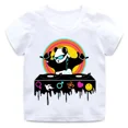 thumbnail image 4 of Camiseta de algodón con estampado de panda para niños y niñas, diseño bonito, DJ, hip-hop, panda, suave, cuello redondo, cómoda, 4 of 4