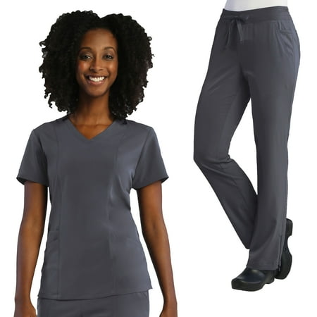 

Maevn PURE Women s 3 Panel V-Nect Top & Modern Yoga Pants Scrub Set [XXS - 3XL FREE SHIPPING]