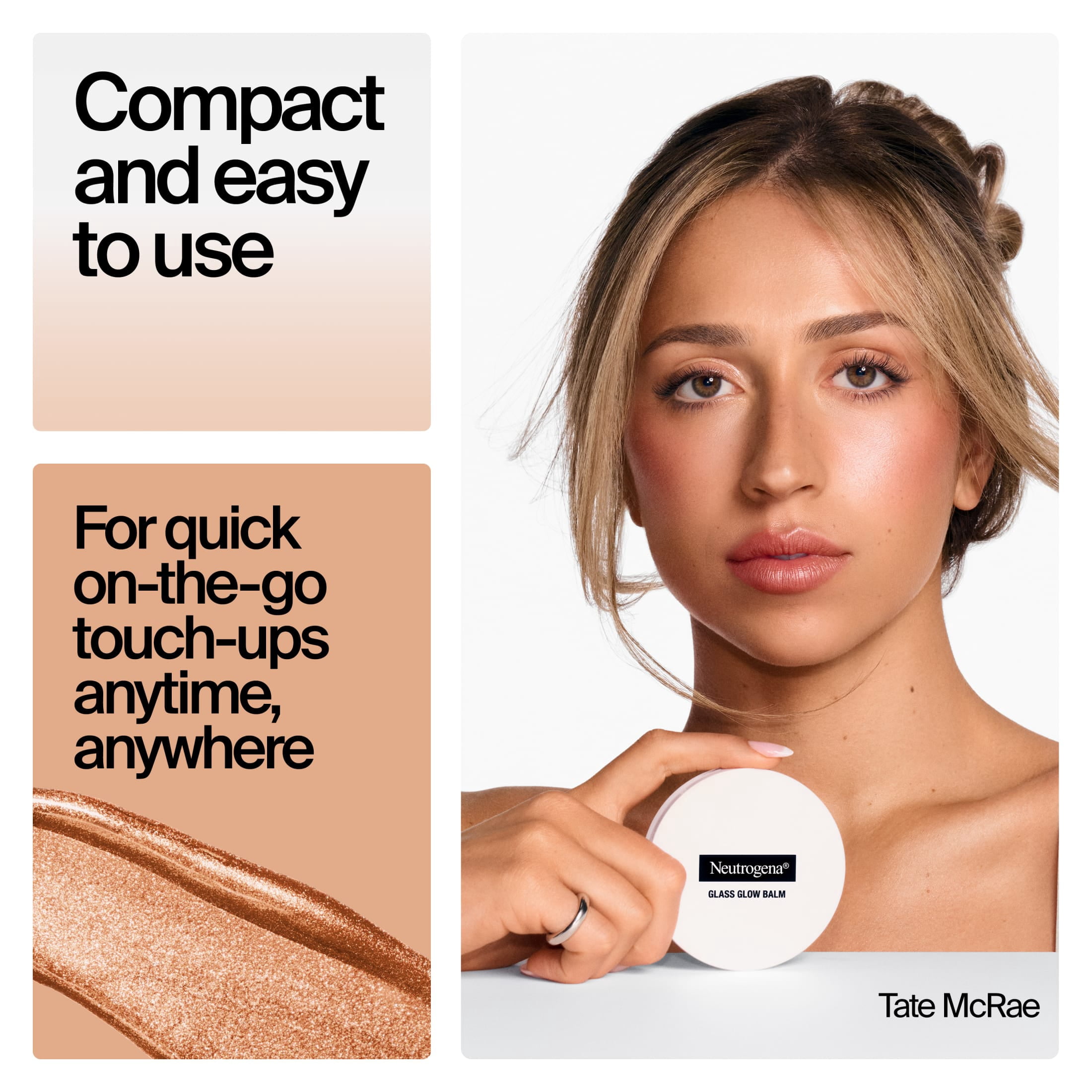 Neutrogena Glass Glow Balm Highlighter Sunkissed Bronze, Balm Makeup for Dewy Radiant Skin, 0.3 oz