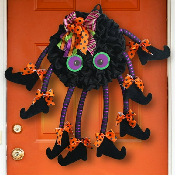 Multi Legged Spider Door Hanging Creative Wreath And Wreath Party Decorations for Halloween Decorations Indoor  Party Supplies  Halloween Porch Decorations