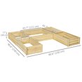 thumbnail image 3 of Outsunny DIY 5-box Raised Garden Bed Flower Bed Set, Natural Wood, 3 of 10