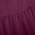 thumbnail image 7 of Maxi Dresses for Women 2025, Women's Casual Summer Dress Spring Short Sleeve Dress With Pockets Beach A Line Casual Dress(Wine,S), 7 of 7