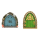 thumbnail image 1 of Puerta Hadas Casa Muñecas Elfo en Miniatura Artesanía para Árboles Jardín (1), 1 of 9