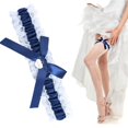 thumbnail image 2 of Bridal Garter Blue Lace Wedding Garter Elegant Something Blue Accessory For Bride Loyalty Tradition Thigh Band, 2 of 8