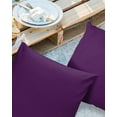 thumbnail image 2 of Pack of 2 Outdoor Pillow Covers, Solid Color Purple Waterproof Square Throw Pillowcase Cushion Decorative Pillow Covers for Couch Patio Tent, 16x16 in, 2 of 6