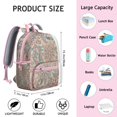 thumbnail image 6 of Ethnic Floral Students Backpack - Classic Chic Aesthetic Vibrant Indian Tribal Paisley Design, Comfortable Dual Shoulder Support, Water-Repellent Lightweight Backpack, 6 of 6