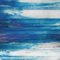thumbnail image 2 of "Blue Painted Ocean" Painting Print on White Wood, 2 of 7
