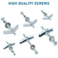 thumbnail image 7 of 50 Pcs 1/8 Inch Toggle Bolts for Drywall, Heavy Duty Metal Drywall Anchors Kit, Dry Wall Anchors and Screws Kit, Butterfly Anchors for Ceiling, Sheetrock, Hollow Wall, 7 of 7