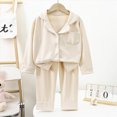 thumbnail image 2 of Kaprioy Girls Pajamas Girls Pajamas Long Sleeve Sleepwear Button-Down 2 Pcs Pjs Set for 5-14 Years, 2 of 4