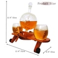 thumbnail image 7 of Whiskey Decanter Airplane Model Gift Set with 2 Etched Globe Whisky Glasses and 1 Funnel - for Liquor, Scotch, Bourbon, Vodka, Gifts for Men, 7 of 7