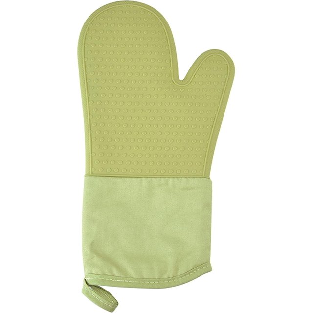 Guantes de silicona WEIHJMXG para horno antideslizantes y resistentes al calor verde