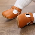 thumbnail image 4 of Maxcozy Infant Baby Boys PU Leather Soft Sole Flats Non-Slip First Walking Sneaker Shoes, 4 of 11