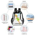 thumbnail image 6 of Tinker Bell Clear Backpack Heavy Duty Transparent Bag See Through Bookbag for School, Work, Sport, College, Travel, 6 of 7
