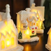 Lighted Resin Christmas Houses Decorations, 2025 New Christmas Village Houses, Christmas Houses Decor, Christmas House Table Decor for Home Table Room Farmhouse