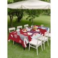thumbnail image 3 of Outdoor Tablecloth with Umbrella Hole and Zipper, Christmas Red Rectangle Table Cloth 60x102 Inch Waterproof Tablecloth, Cute Gnomes Xmas Winter Snowflakes Picnic Table Cover for Patio Camping, 3 of 7