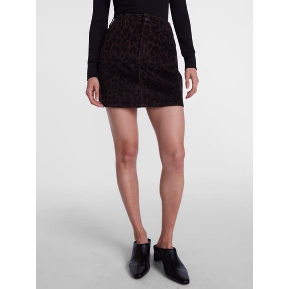 Scenario Women's and Women's Plus Corduroy Mini Skirt, 17" Length, Sizes 0-28
