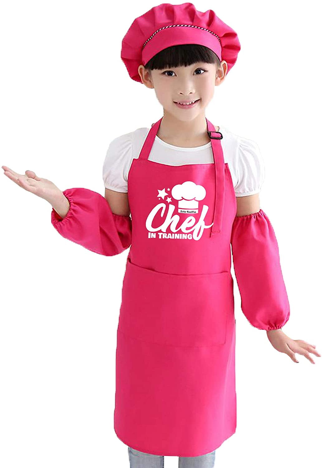 Kids Aprons for Cooking and Baking 4 Piece Set, Kids Aprons for