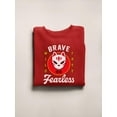 thumbnail image 3 of Fox Mask Brave Fearless Sweatshirt Women -Image by Shutterstock, Female 4X-Large, 3 of 4