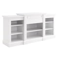 thumbnail image 4 of White Entertainment Stand with Adjustable Shelving | Multifunctional Use, Cable Cutouts | Simple Design, Strong Decorative Outline, 4 of 5
