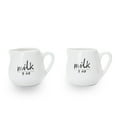 thumbnail image 1 of Creamer Pitcher with Handle,Ceramics Milk Creamer Container for Milk,Coffee,Sauce,Microwave Safe, White (3-Ounce, Set/2), 1 of 7