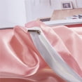 thumbnail image 2 of DBOZE 3 Pieces Satin Duvet Cover With Zipper Closure Bedding Sets 1800 Series Luxury Rich Silk Silky Super Soft Solid Color Reversible Honeymoon Wrinkle Free (Queen,Pink), 2 of 5