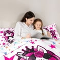 thumbnail image 5 of Erosebridal Cute Unicorn Girls 7-Piece Bedding Comforter Set,Pink Stars Dreamy Princess Style King Bedding Sets For Kids Girls,Reversible, 5 of 7