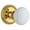 Polished Brass, variant on Grandeur 821896 Newport Solid Brass Rose Single Dummy Door Knob - Chrome