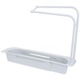 thumbnail image 3 of 1pc Estante extensible de drenaje Organizador de esponja de cocina Soporte para esponja de cocina Colgador de trapo de cocina para fregadero Jabonera Estantes colgantes de almacenamiento, 3 of 5