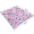 thumbnail image 2 of Pink Dinosaurs Flowers Leaves Pattern Blanket,Comfortable Soft Lamb Wool Throw Blanket,All Season,Warm Lightweight Blankets for Sofa Bed Couch Living Room Chair,50"x60", 2 of 4