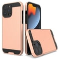 thumbnail image 1 of Kaleidio Case For iPhone 13 Pro Max (6.7") [Brushed Metal Texture] Hybrid 2-Piece Armor [Shockproof] Slim Cover [Rose Gold/Black], 1 of 2