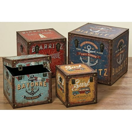 Longshore Tides Charest World Traveler Steamer Trunk
