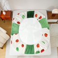 thumbnail image 5 of Feelyou Green Ribbon Bow Queen Sheet Sets, Colorful Cartoon Dots Flat Sheet, Merry Christmas Queen Fitted Sheet, Ultra Soft Home Decor,4-Piece, 5 of 7