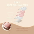 thumbnail image 2 of Toe Nail Tips, Brown Soft Gel Press On Toenails, 150Pcs Short Square French Toenail Full Cover Press On Fake Toe Nails Salon Home DIY 15 Sizes, 2 of 10