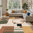 thumbnail image 3 of MICGEEK 8x10 Washable Area Rugs for Living Room, Modern Geometric Printed Rug, Vacuum-Friendly, Non Slip Indoor Rug for Bedroom Dining Room Home Decor Carpet, Beige Multi, 3 of 10