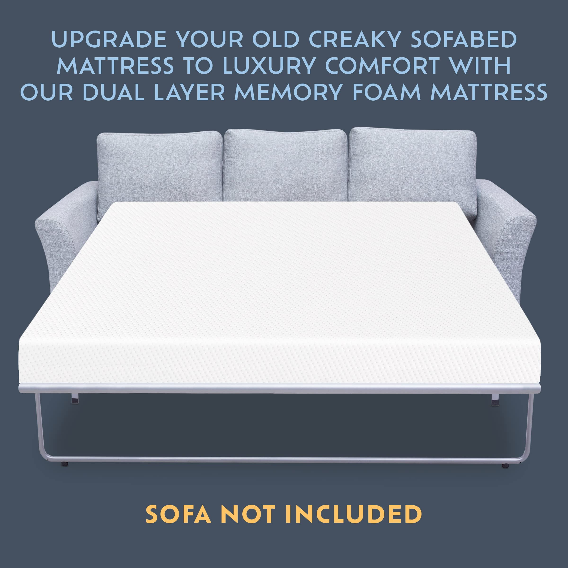 Heyward 4.5 Sofa Queen Mattress Memory Foam Mattress for Sofa Bed